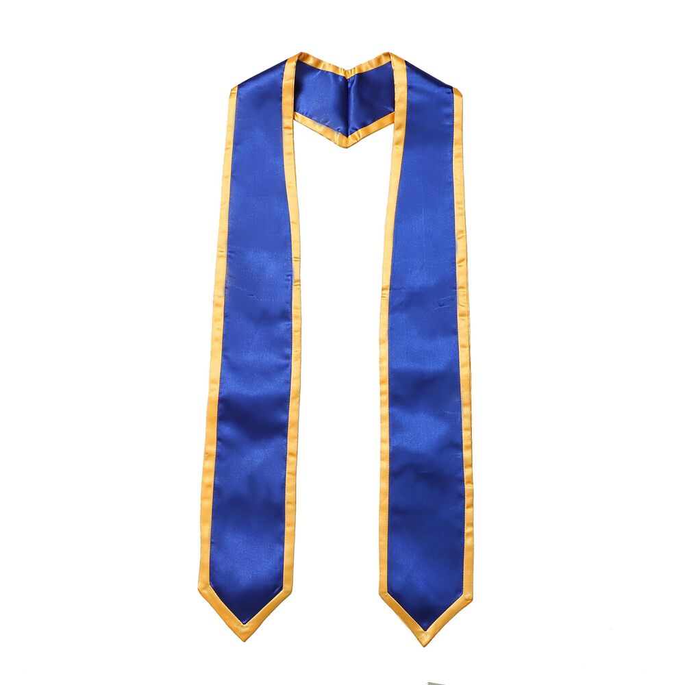 1177 Unisex Graduation Stole Classic End with Trim Graduation Sash